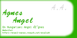 agnes angel business card